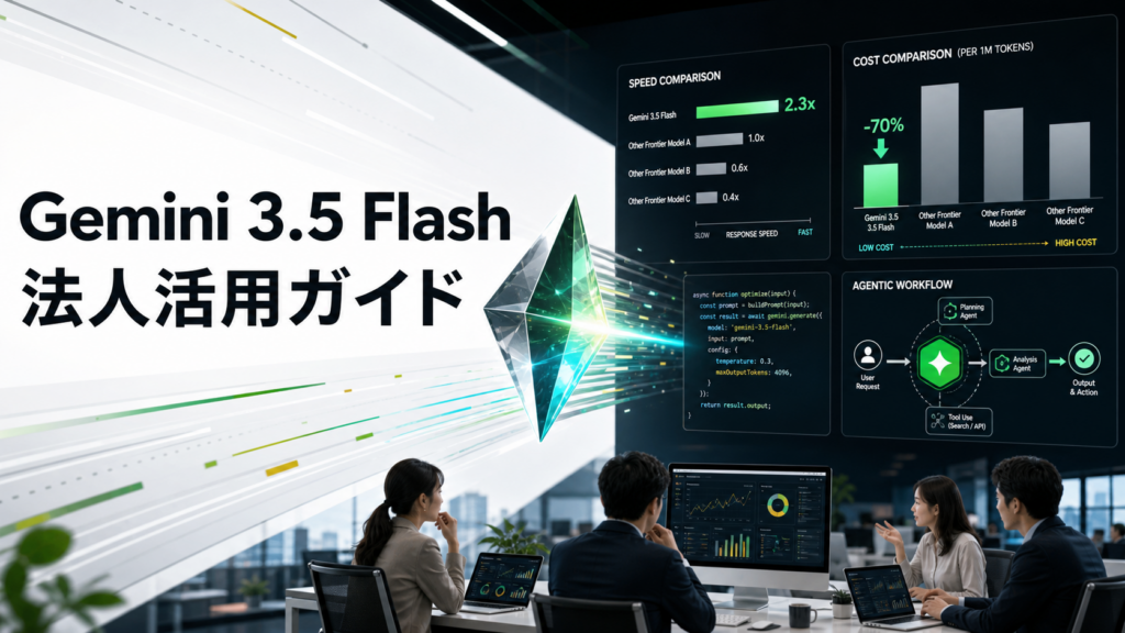 【2026年最新】Gemini 3.5 Flashとは？速度・コスト・法人活用を解説