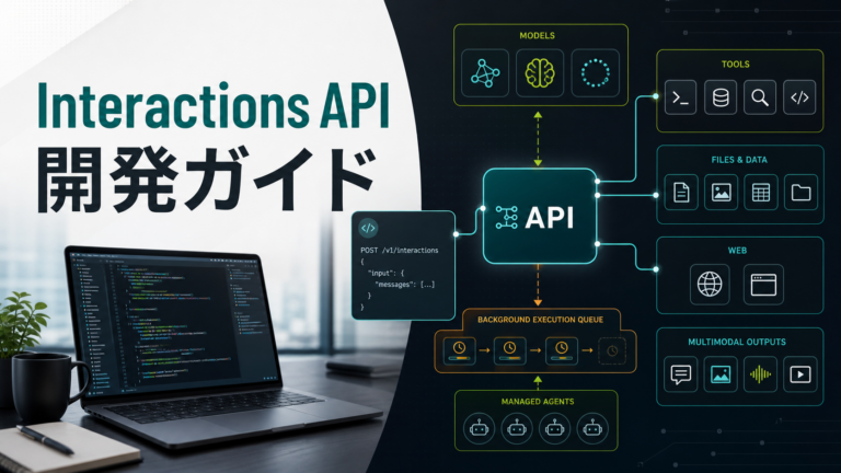 【2026年最新】Gemini Interactions APIとは？AIエージェント開発の新標準