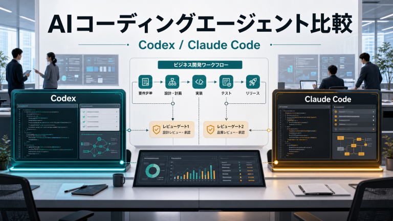 【2026年最新】CodexとClaude Codeを法人でどう使い分ける？AIコーディングエージェント比較・導入ルール